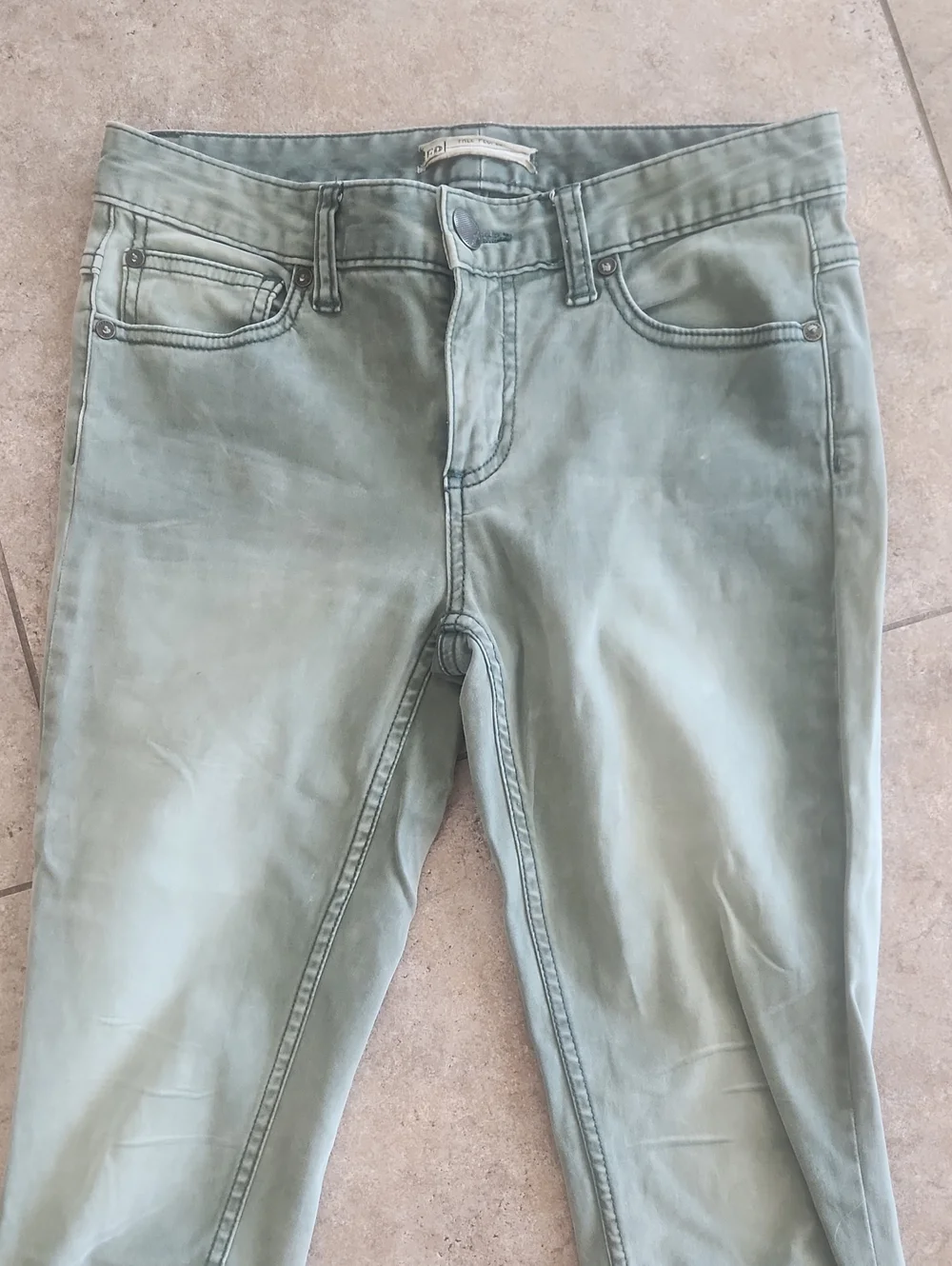 Free People Skinny Jeans in Army Green